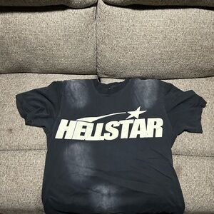 Hellstar Navy Blue Short Sleeve Tee